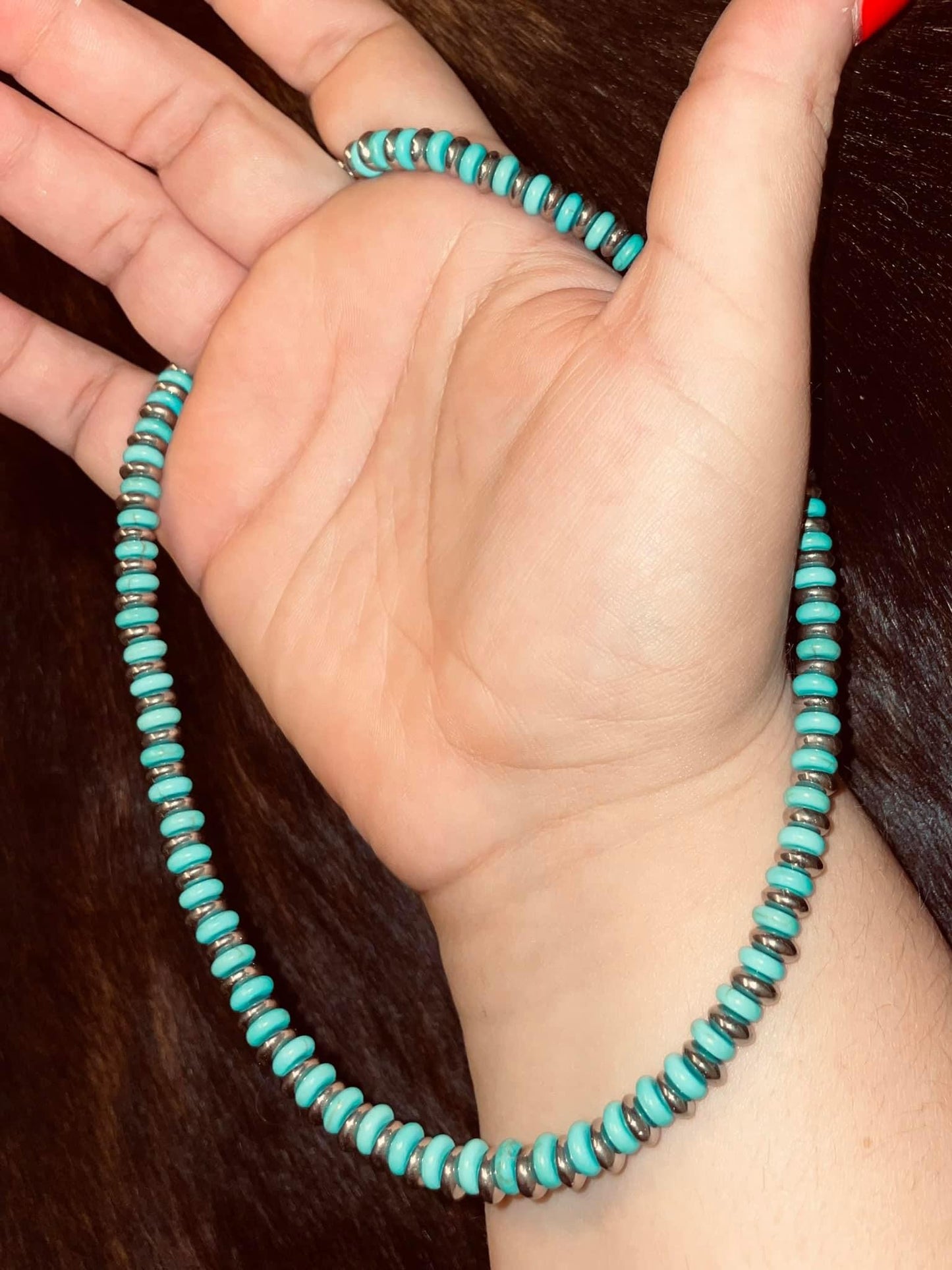 Turquoise disk Choker